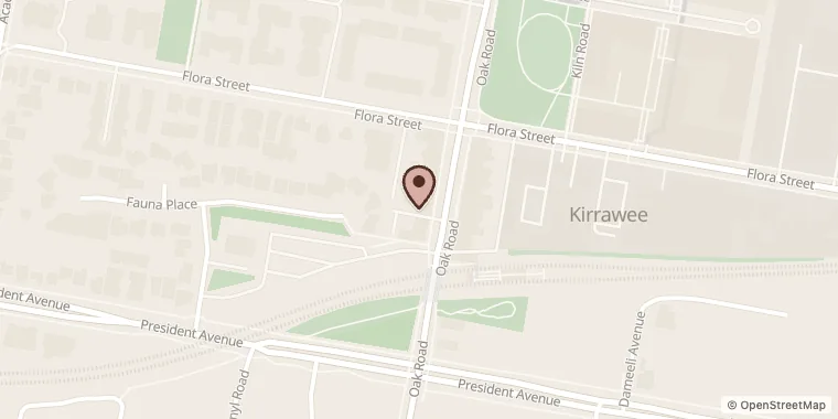 Street map showing Arrivederci at 163 Oak Rd, Kirrawee