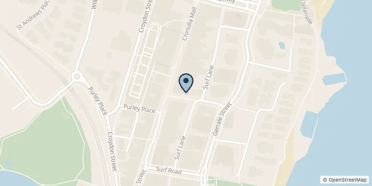 Street map showing BHAV Yoga and Meditation Studio Cronulla at 7/64 Cronulla St, Cronulla