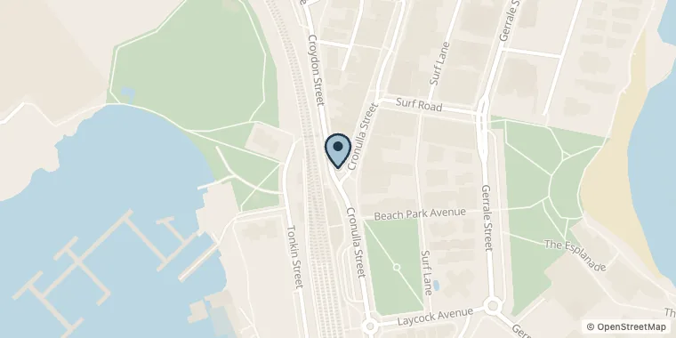 Street map showing Blake&Kwan Hairdressing at 125 Cronulla St, Cronulla