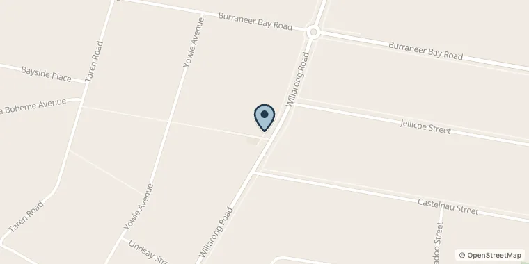 Street map showing Clean Cut Barbers at 275 Willarong Rd, Caringbah South