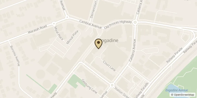 Street map showing Diann Darling Jewellers at 1050A Old Princes Hwy, Engadine