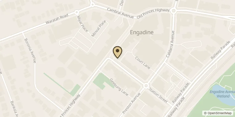 Street map showing Engadine Florist at Unit 8/69 Station St, Engadine