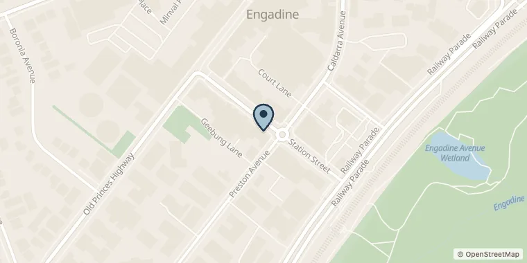 Street map showing Engadine Remedial Thai Massage at Shop 4/36 Station St, Engadine