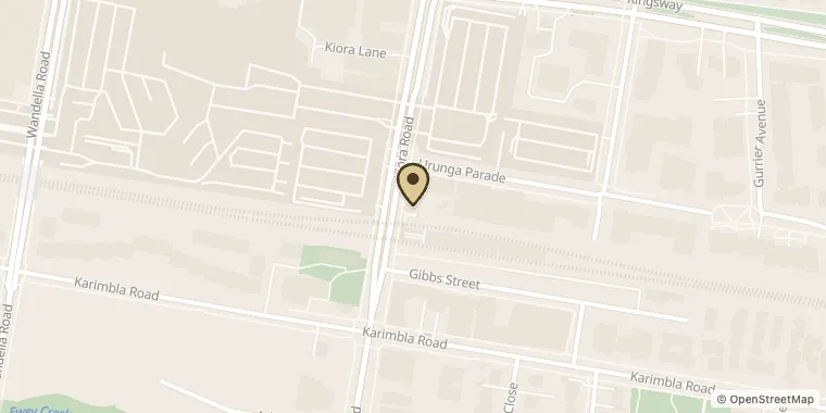 Street map showing Evette Express Alterations at 1/92 Kiora Rd, Miranda