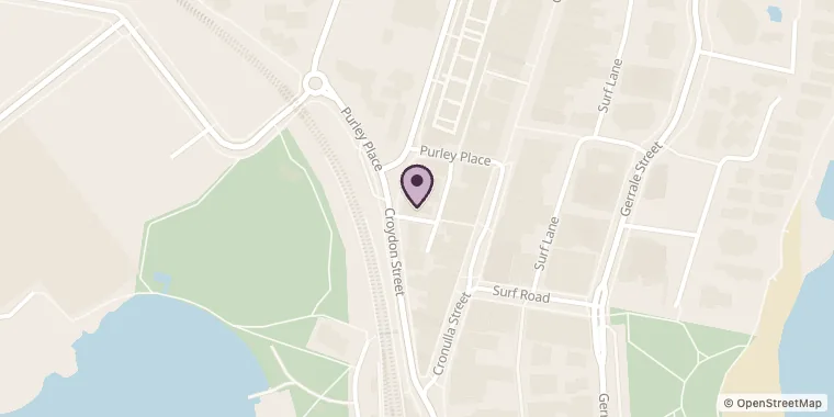Street map showing Joel Quinn Photography at 70 Croydon St, Cronulla