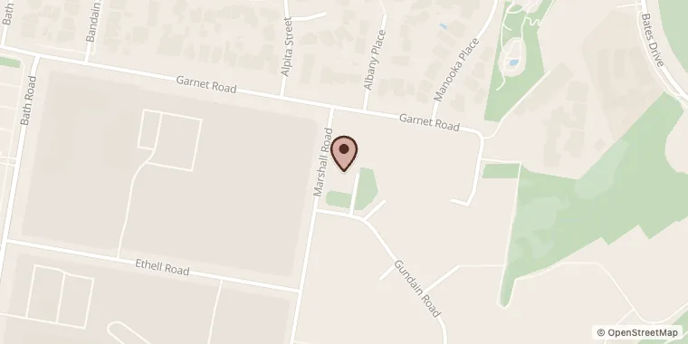 Street map showing Johnny Black at 8 Marshall Rd, Kirrawee