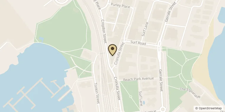 Street map showing La Taine Jewellers at Shop 4/117 Cronulla St, Cronulla