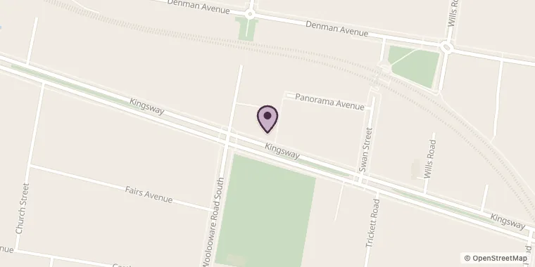 Street map showing Leonie Le Cornu Stained Glass at 141 Kingsway, Woolooware