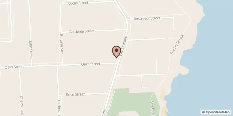 Street map showing Little Parrot Cronulla at 147 Ewos Parade, Cronulla
