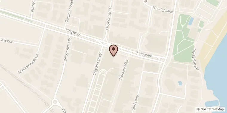 Street map showing Little's at Shop 6/28-32 Kingsway, Cronulla