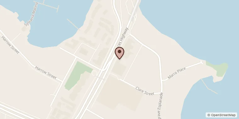 Street map showing Moolicious at 26 Princes Hwy, Sylvania