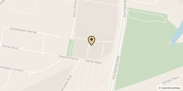 Street map showing Nunu Designs at Unit 5b/205 Port Hacking Rd, Miranda