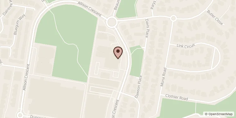 Street map showing Pane e Vino Trattoria at 2/72 Allison Cres, Menai