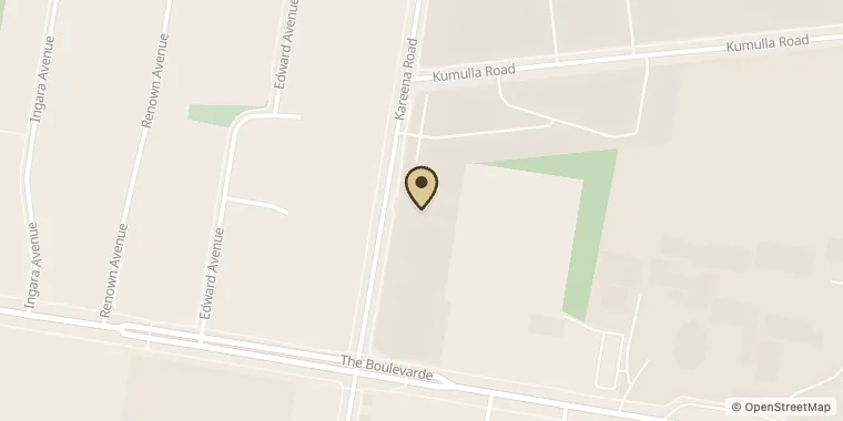 Street map showing PCC Surfboards at 34 Kareena Rd, Miranda