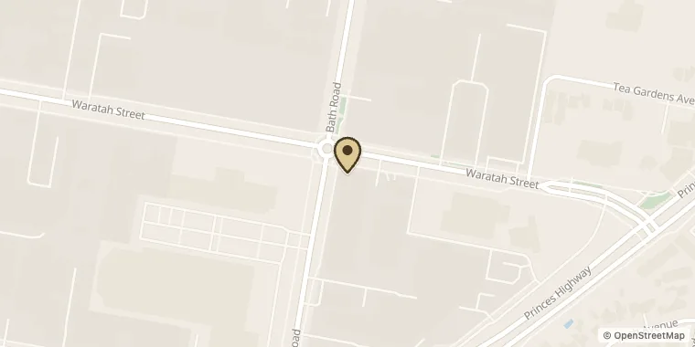 Street map showing Pontifex Jewellers at Cnr Waratah &, Suite 11c, 16-24 Waratah Street, Level 2 Bath Rd, Kirrawee