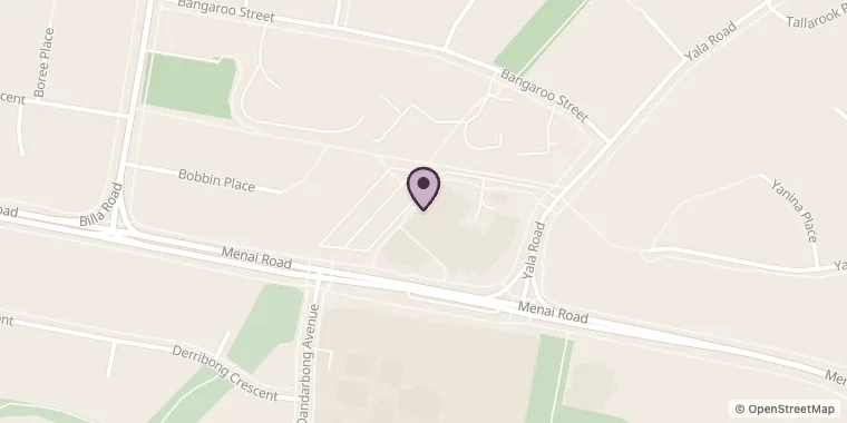 Street map showing Sophie B Photography at 121 Yala Rd, Bangor