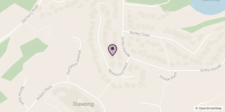 Street map showing Story & Moments Photo Booth at 7 McPherson Pl, Illawong
