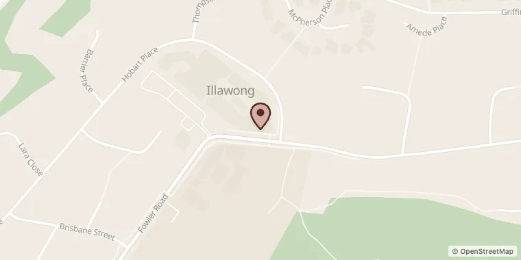 Street map showing Surf 'n' Turf Illawong at 273A Fowler Rd, Illawong