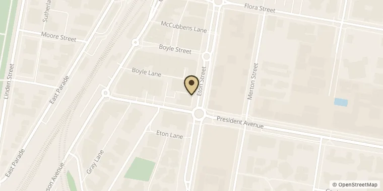 Street map showing Sutherland Best Meats at Shop 2/561-569 President Ave, Sutherland