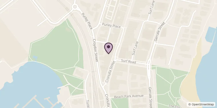 Street map showing Sutherland Shire Singing - Cronulla Studio at 89a Cronulla St, Cronulla