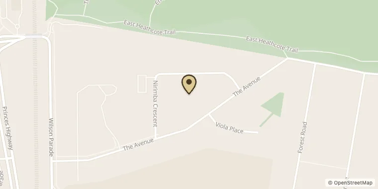 Street map showing Sydney's Flowers Heathcote at 10a Nirimba Cres, Heathcote