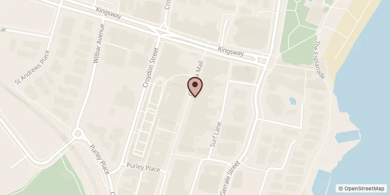 Street map showing The Blind Bear Cronulla at 28 Cronulla St, Cronulla