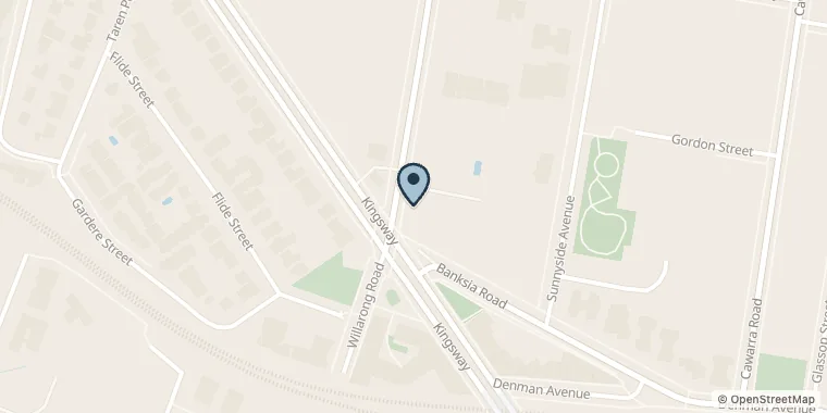 Street map showing The Caringbah Dentists at 172a Willarong Rd, Caringbah