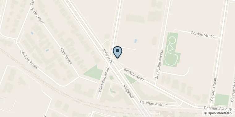 Street map showing Theva Remedial Thai Massage Caringbah at 4/365 Kingsway, Caringbah