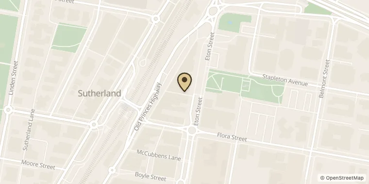 Street map showing Your Cycle Mechanic at Shop3/754/756 Old Princes Hwy, Sutherland