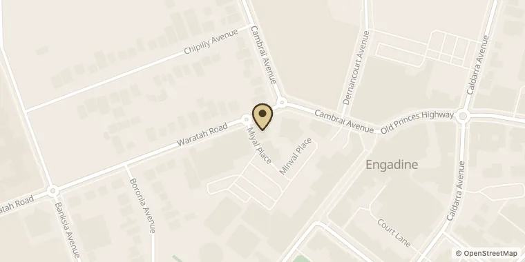Street map showing Zoë Alexandria at 4/10 Waratah Rd, Engadine